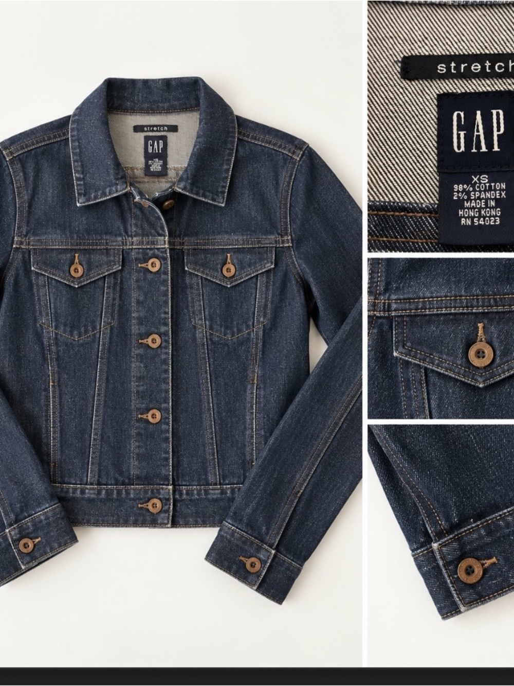 GAP Women's Dark Indigo Denim Trucker Jacket
